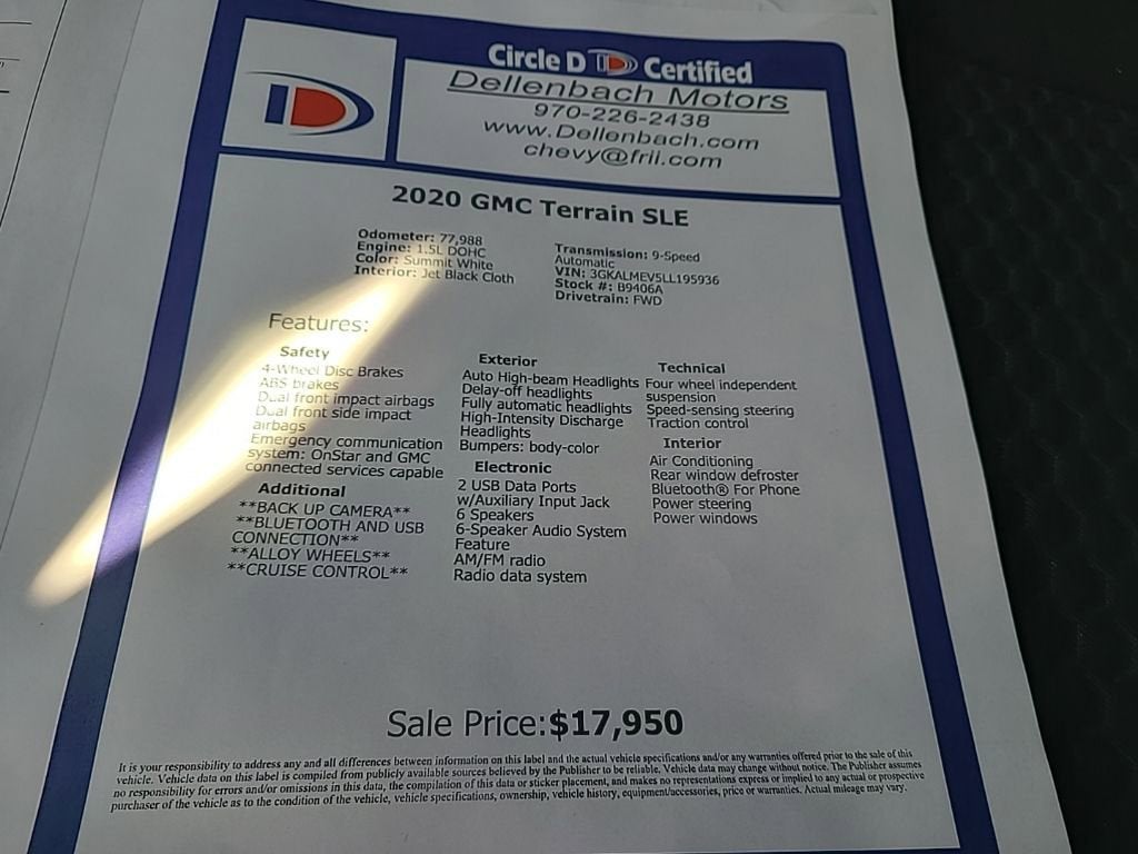 2020 GMC Terrain SLE